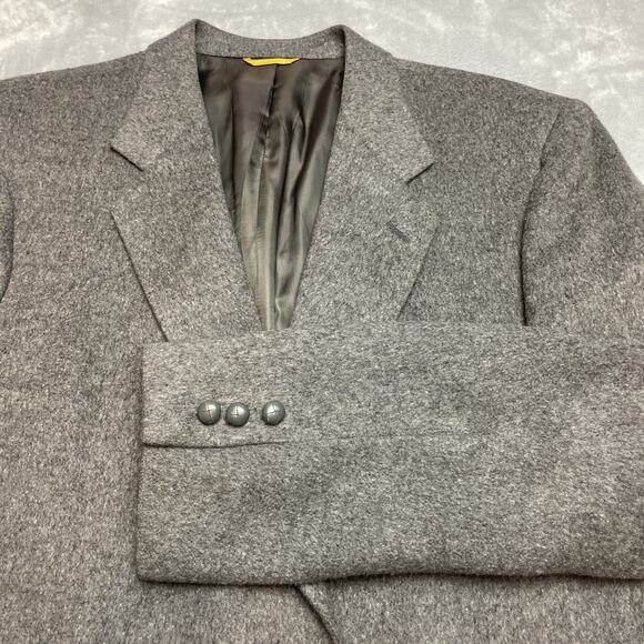Vintage 100% Camel Hair Blazer Jacket Mens 42L Gray Warren of Stafford USA - Picture 1 of 16